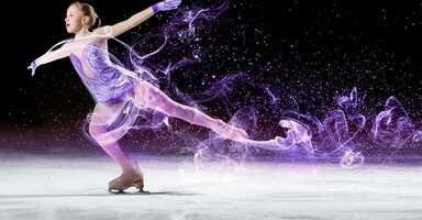 Korcsolyázó kislány